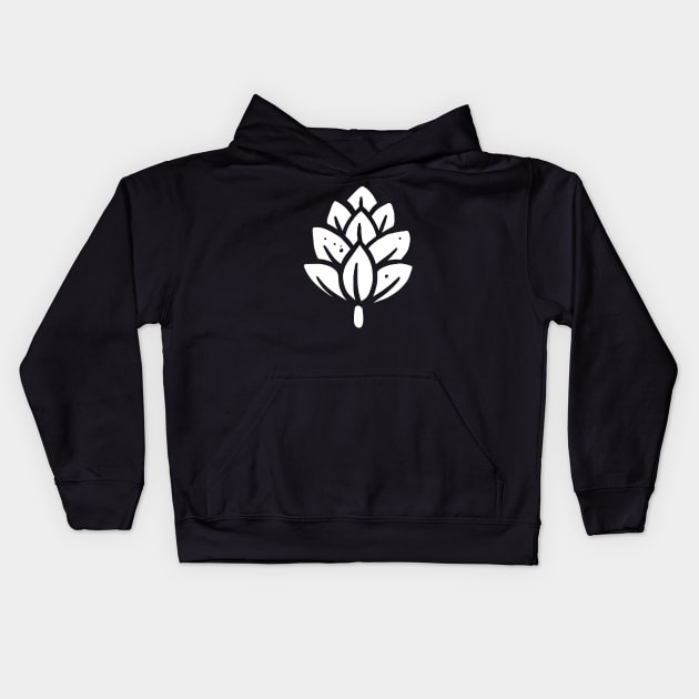 Hops Icon Kids Hoodie by tommartinart